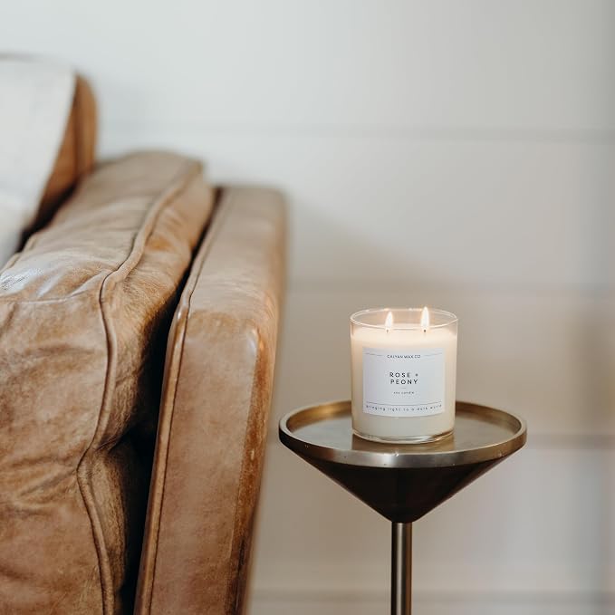 . Rose & Peony 2 Wick Scented Candle - 37 Hour Burn - Luxury made from natural materials Soy Wax Candles, alternate product