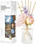 Rose Reéd Diffuser Set 6.7oz (200ml) with 9 Sticks, Oud Scent Diffusers for Home, Pink Flowers Reéd Diffuser Sticks, product