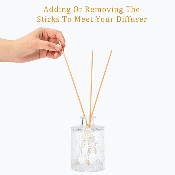 Rose Reéd Diffuser Set 6.7oz (200ml) with 9 Sticks, Oud Scent Diffusers for Home, Pink Flowers Reéd Diffuser Sticks