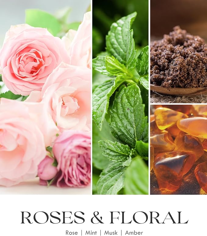 Rose Scented Candles for Women - Aromatherapy Candle with Crystals Inside, 7oz Soy Candles for Home Scented, alternate
