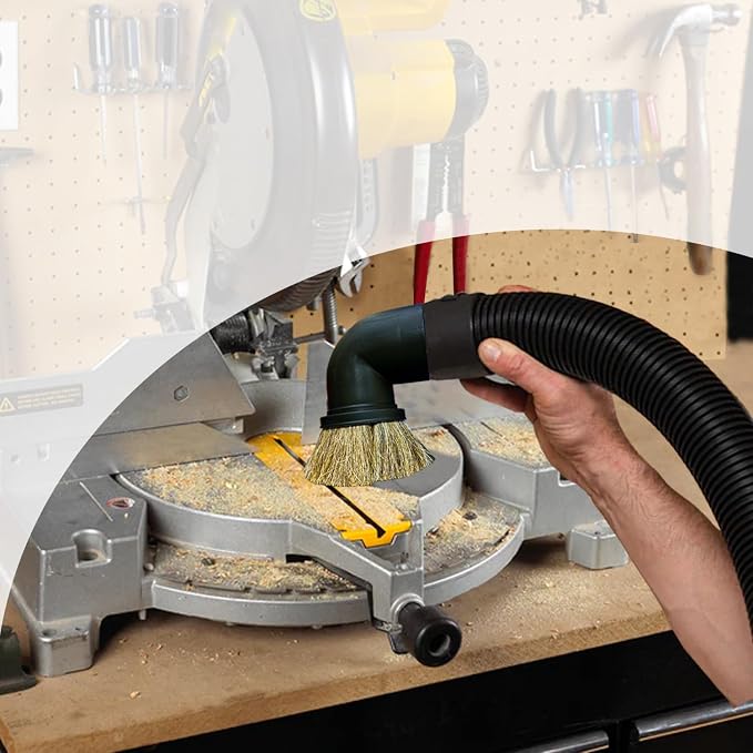 Round Dusting Brush Tool Attachment for Shop Vacs 2 1/2 Inch Wet/Dry Vacuum Hose: Perfect for Cleaning Furniture, Blinds, Car