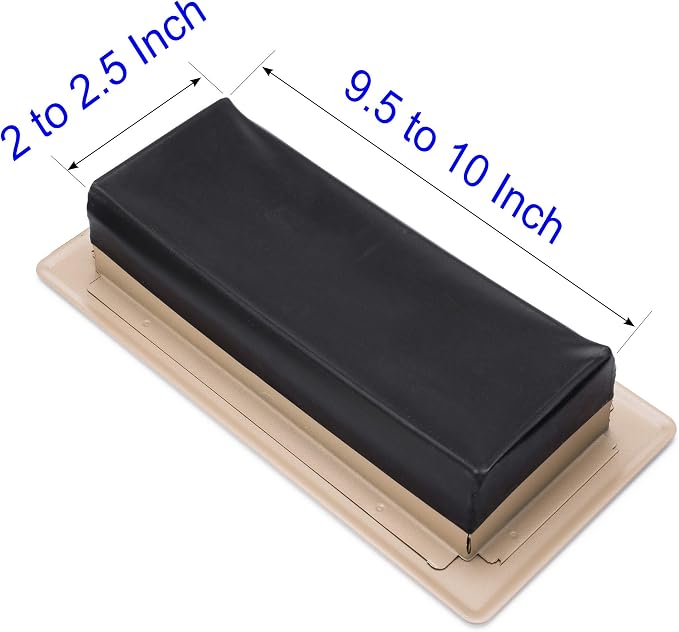 Rubber Vent Cover, 2 x 10 Inch, 3-Pack, DOES NOT include metal vent, Stops Airflow (additional sizes available), alternate