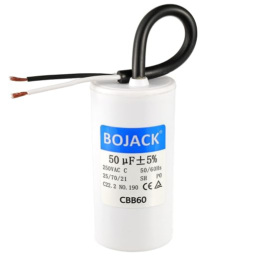 Run Capacitor 50 uF MFD 250V AC 50 MFD CBB60 2 Wire 50/60Hz Cylinder Motor Run Capacitor for Motor Blower air
