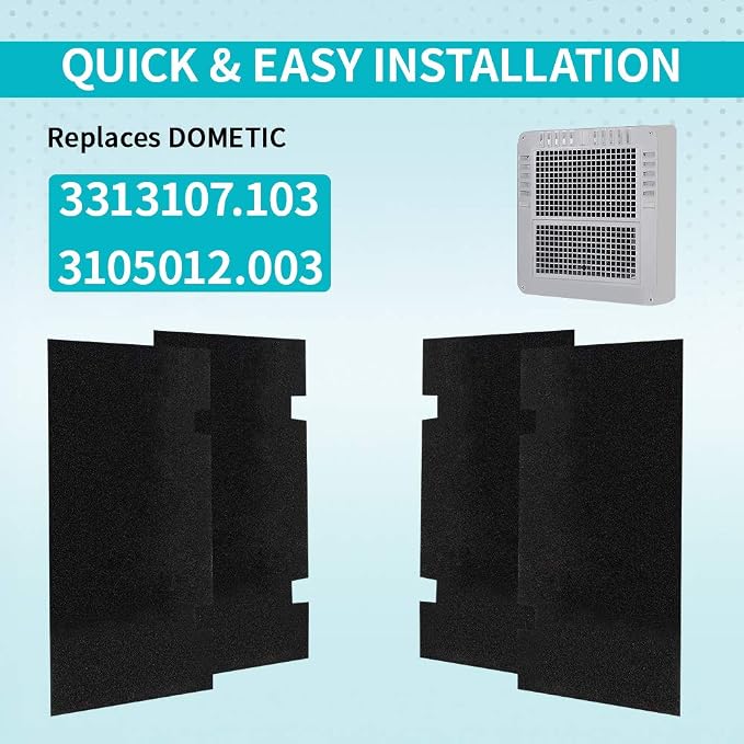 RV A/C Air Filters - 4 Pack, Replacement with Camper Air Conditioner Filters, 14" x 7.5" Compatible with Duo Therm