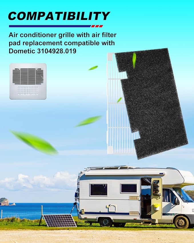 RV A/C Ducted Air Grille Duo-Therm Air Conditioner Grille Replacement Compatible with Dometic 3104928.019 with, alternate