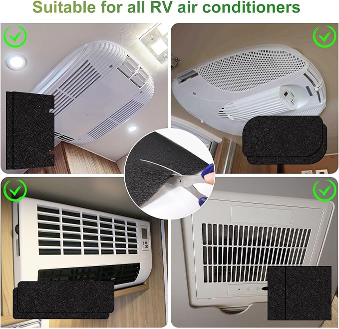 RV AC Filters Replacement, 16 x 40 x 1/4 Inch Conditioner Filters, Can Cut to Fit Air filter for Motorhome