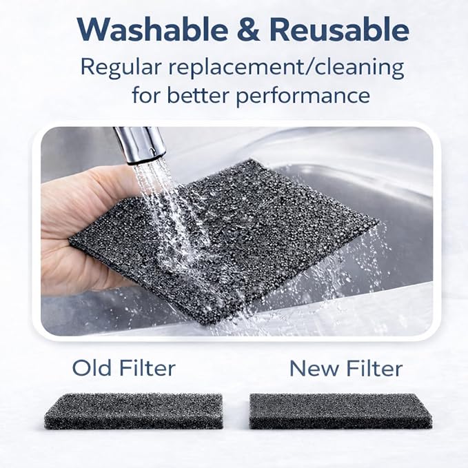 RV AC Foam Filter Compatible with Coleman Winnebago,15 x 15 x 1/4 inch(2 Pack) by Air Conditioner Foam Filter, alternate view