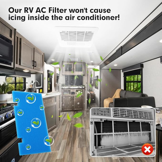 Conditioner Filter RV AC Replacement Filters 3313107.103,3105012.003 Filters For Dometic Air Grille 14" x 7.5"