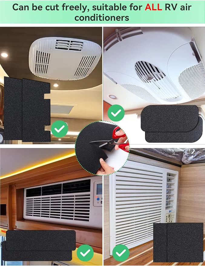 Conditioner Replacement Filters - Black 50PPI Filter for Most RV A/C Accessories, alternate product view 5