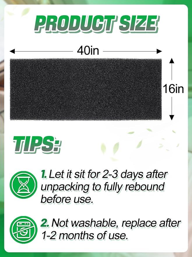 Conditioner Replacement Filters - Black 50PPI Filter for Most RV A/C Accessories, alternate product view 7