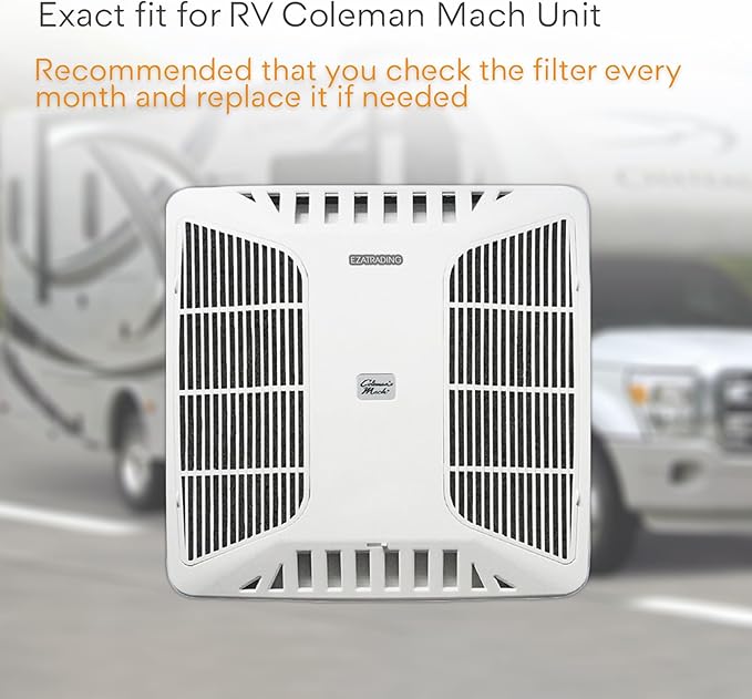 RV Charcoal Activated Carbon Fiber Air Conditioner Filter - Air Duct AC Carbon Filter Replacement for RV AC Vent (2 Pack