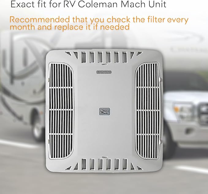 RV Charcoal Activated Carbon Fiber Air Conditioner Filter - Air Duct AC Carbon Filter Replacement for RV AC Vent (4 Pack