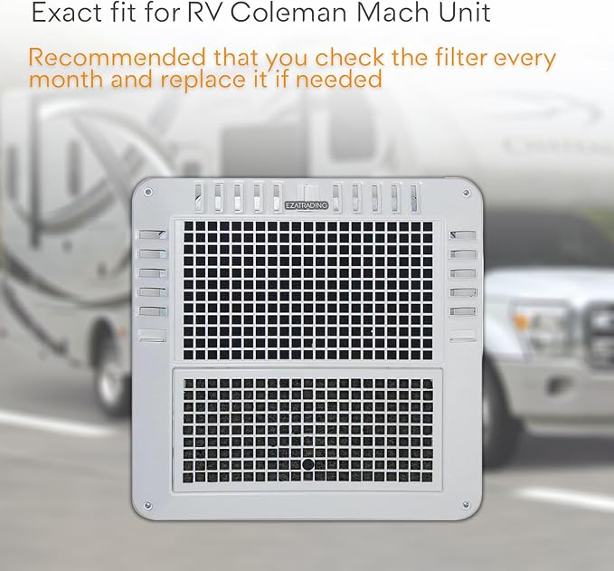 RV Charcoal Activated Carbon Fiber Air Conditioner Filter - Air Duct AC Carbon Filter Replacement for RV AC Vent (2 Pack