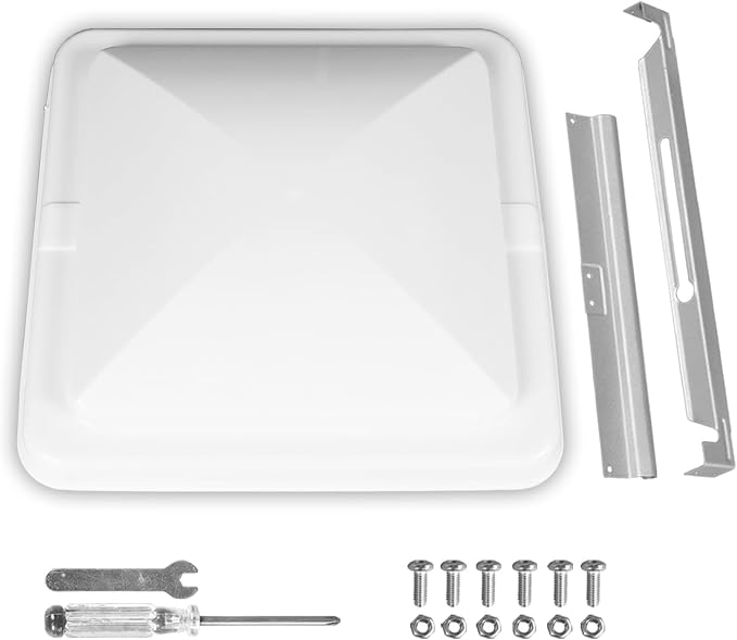 RV Roof Vent Cover, 14 Inch Replacement Vent Lid for Inside RV Trailer Camper Motorhome, White One Pack, product image