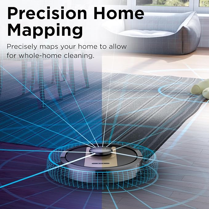RV2410WD IQ 2-in-1 Robot Vacuum and Mop with Row-by-Row Cleaning, Perfect for Pet Hair, Compatible with Alexa, Black/Bronze