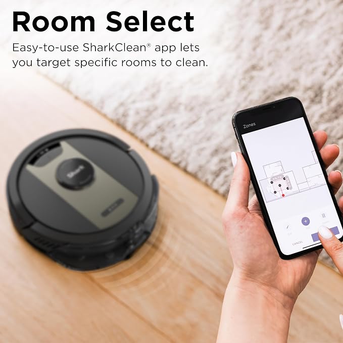 RV2410WD IQ 2-in-1 Robot Vacuum and Mop with Row-by-Row Cleaning, Perfect for Pet Hair, Compatible with Alexa, Black/Bronze