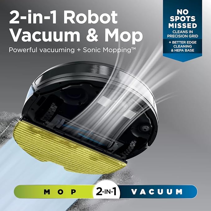 RV2610WA AI Ultra 2in1 Robot Vacuum & Mop with Sonic Mopping, Matrix Clean, Home Mapping, HEPA Bagless Self, alternate view 2