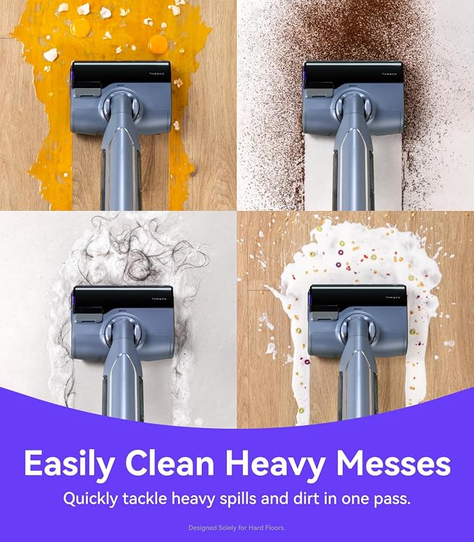 S20 Pro Cordless Vacuum Mop with Self-Cleaning, Wet Dry Vacuum Cleaner for Hard Floors, Ideal for Families with Kids and
