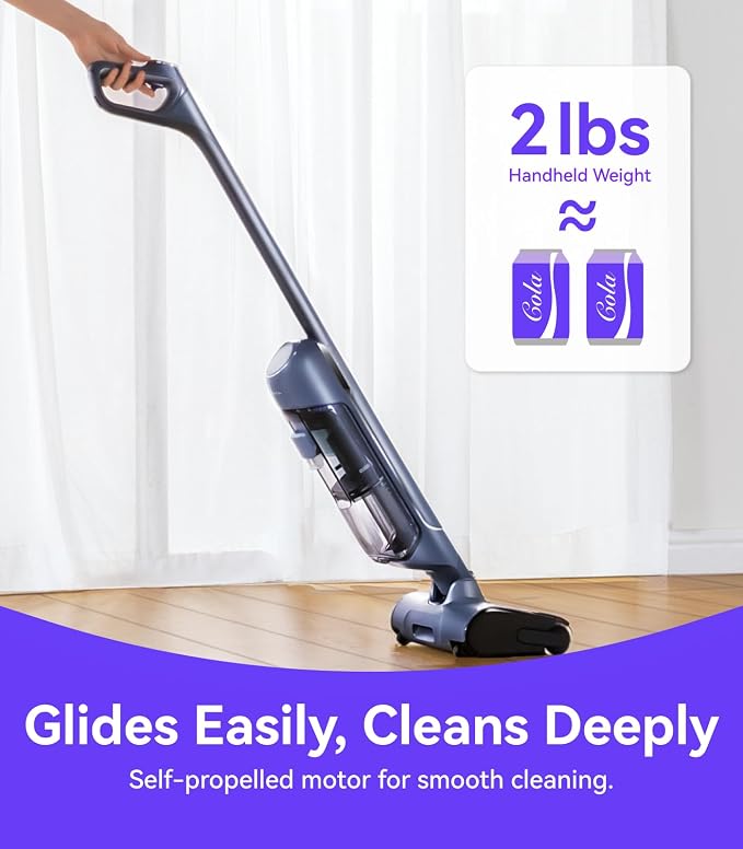 S20 Pro Cordless Vacuum Mop with Self-Cleaning, Wet Dry Vacuum Cleaner for Hard Floors, Ideal for Families with Kids and