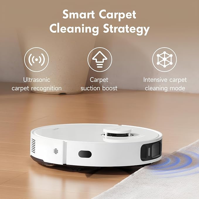 S20 Ultra Robot Vacuum and Mop Combo with Dual Roller Brush, 8300Pa Suction, 140°F Hot Water Mop Self-Washing & Drying