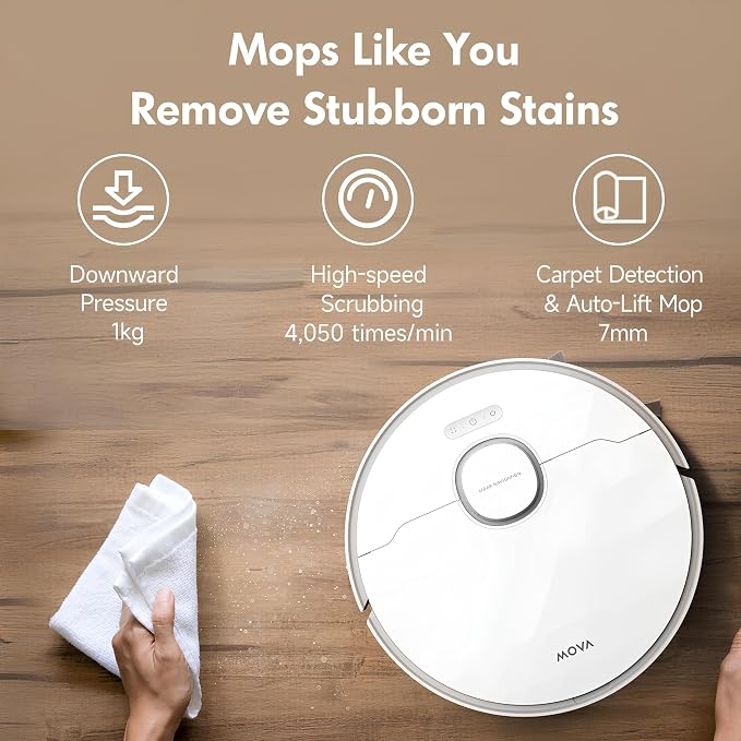 S20 Ultra Robot Vacuum and Mop Combo with Dual Roller Brush, 8300Pa Suction, 140°F Hot Water Mop Self-Washing & Drying