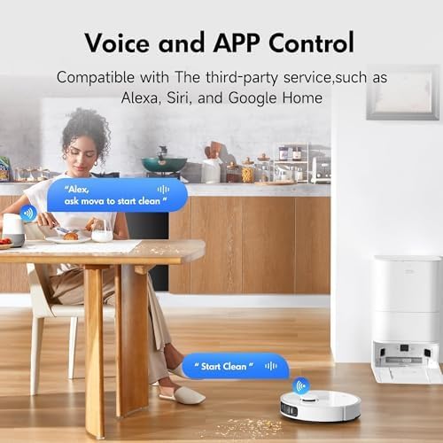 S20 Ultra Robot Vacuum and Mop Combo with Dual Roller Brush, 8300Pa Suction, 140°F Hot Water Mop Self-Washing & Drying