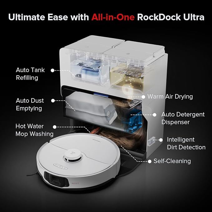 S8 Max Ultra Robot Vacuum and Mop, All-in-One Dock, PreciSense LiDAR Navigation, Smart Dirt Detection, Self-Emptying