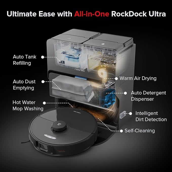 S8 Max Ultra Robot Vacuum and Mop, All-in-One Dock, PreciSense LiDAR Navigation, Smart Dirt Detection, Self-Emptying