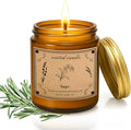 Sage Candles for Cleansing, 16oz Large Jar White Scented Candle, Over 100 Hours of Burn Time, product image