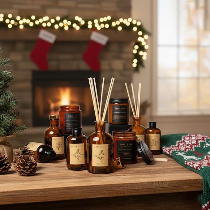 Sage, Orange Blossom & Lotus Reed Diffuser | All Natural Essential Oil & 8 Rattan Scent Sticks | Reed Diffusers for Home