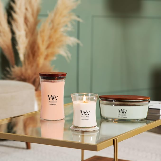 Sagewood & Seagrass Gifts for Women and Men, 16 oz Ellipse Candle with Crackling Wick, alternate product view 4