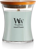 Sagewood & Seagrass Gifts for Women and Men, 9.7 oz Medium Hourglass Candle with Crackling Wick, product image