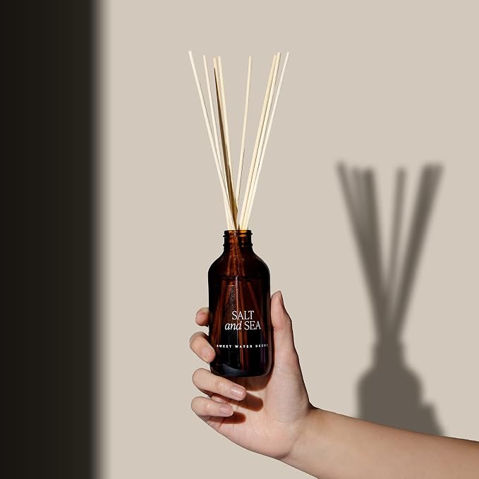 Salt and Sea Reed Diffuser Set for Home - Sea Salt, Citrus, Musk, Amber Scented Reed Diffusers for Summer, alternate product
