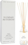 Salt and Sea Reed Diffuser Set - Sea Salt, Citrus, Musk, and Amber Summer Scented Diffuser - Scent Diffusers for Home
