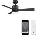 San Francisco 3 Blades Aluminum Smart Ceiling Fan in Matte Black, product image