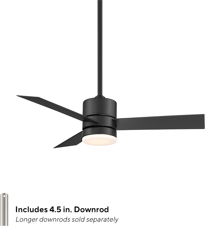 San Francisco 3 Blades Aluminum Smart Ceiling Fan in Matte Black, alternate product view 2