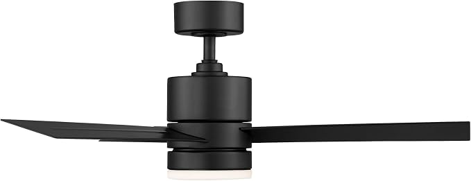 San Francisco 3 Blades Aluminum Smart Ceiling Fan in Matte Black, alternate product view 6