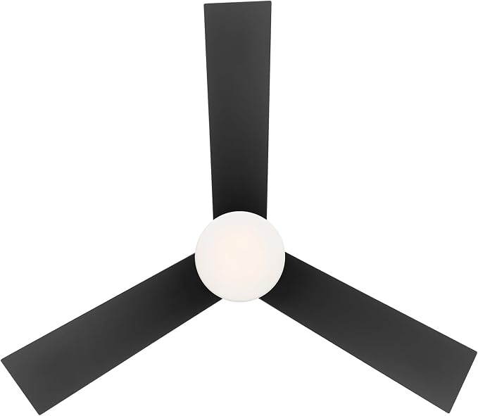 San Francisco 3 Blades Aluminum Smart Ceiling Fan in Matte Black, alternate product view 7