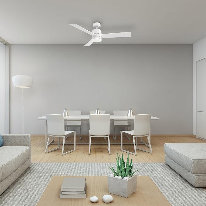 San Francisco 3 Blades Aluminum Smart Ceiling Fan in Matte Black, alternate product view 8