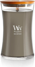 Sand & Driftwood Gifts for Women and Men, 21.5 oz Large Hourglass Candle with Crackling Wick, product image