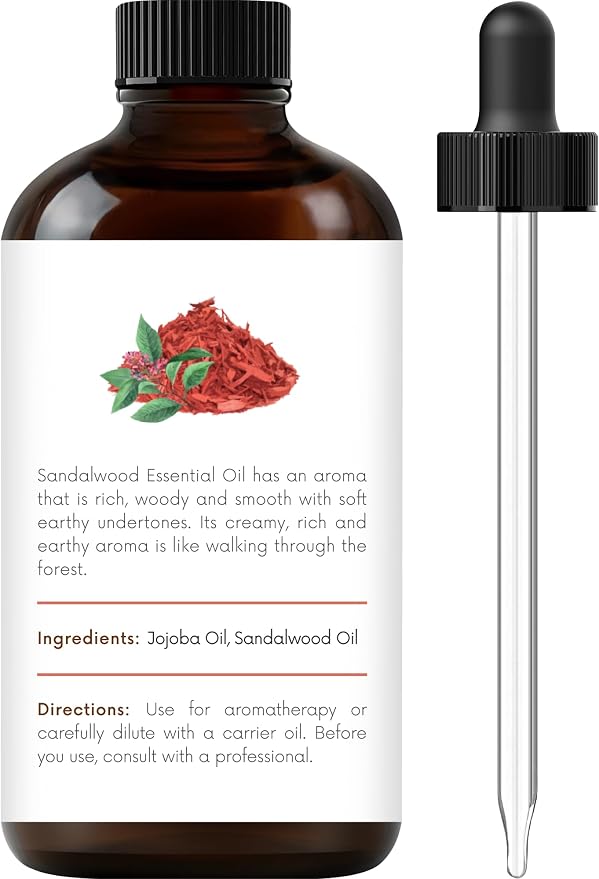 Sandalwood Essential Oil – 1 Fl Oz – Pure and Natural – Premium Grade Essential Oil for Diffuser and Aromatherapy, Skin