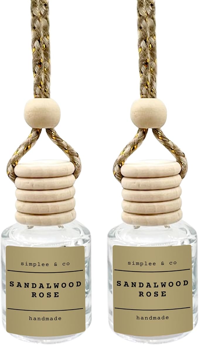 Sandalwood Rose Car Air Hanging Essential Oil, Car Air Freshener Diffuser, Long Lasting Essential Oils, product image