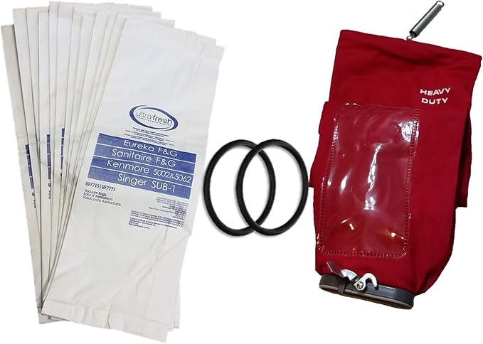 Professional Cleaning Bundle 1 Outer Bag w/ Latch (53469-23)+ 12 Multi Layer Filtration Bags for Eureka Style F&G