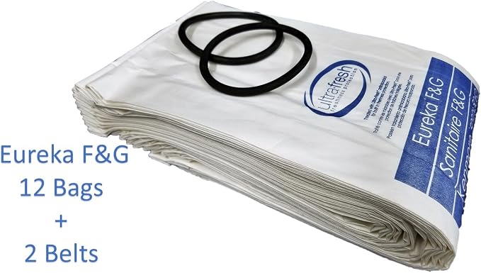 Professional Cleaning Bundle 1 Outer Bag w/ Latch (53469-23)+ 12 Multi Layer Filtration Bags for Eureka Style F&G
