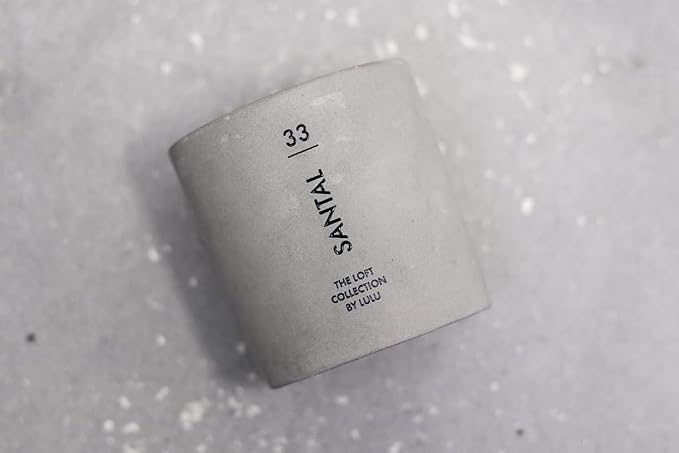 | Santal Scented Candle | The Loft Collection | Concrete Cement Jar Candle | Soy Candles for Home Fragrance &, alternate