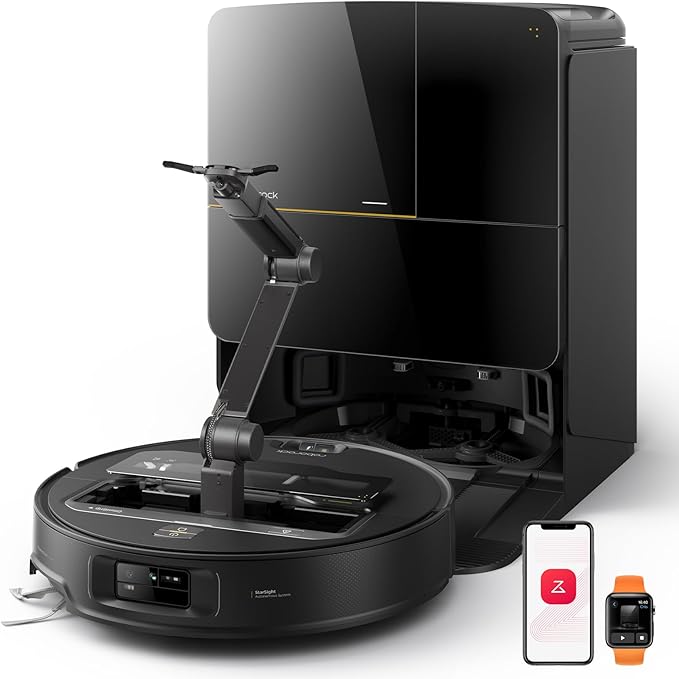 Saros Z70 Robot Vacuum and Mop, OmniGrip Arm, AI-Powered, 22,000Pa Suction, 3.14’’ Ultra, FlexiArm Riser Technology, product