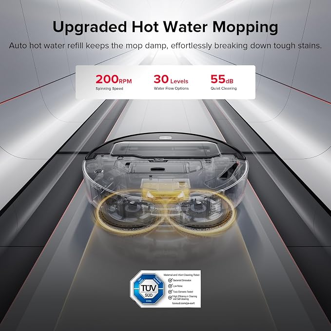 Saros Z70 Robot Vacuum and Mop, OmniGrip Arm, AI-Powered, 22,000Pa Suction, 3.14’’ Ultra, FlexiArm Riser Technology