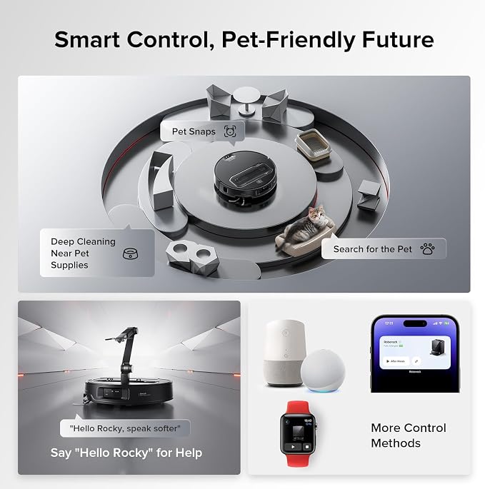 Saros Z70 Robot Vacuum and Mop, OmniGrip Arm, AI-Powered, 22,000Pa Suction, 3.14’’ Ultra, FlexiArm Riser Technology