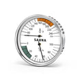 Sauna 2 in 1 Fahrenheit Thermometer and Hygrometer, Stainless Steel Thermometer Gauge, 70-250°F, 0-100% RH for Sauna Room