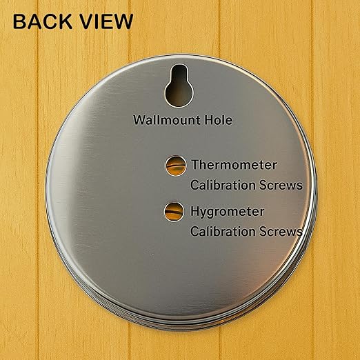 Sauna Thermometer and Hygrometer Combo – Precise Temperature & Humidity Gauge for Sauna Roomsk, Temperature Range 70-250°F